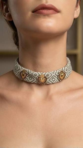 Choker Tejido Corazones